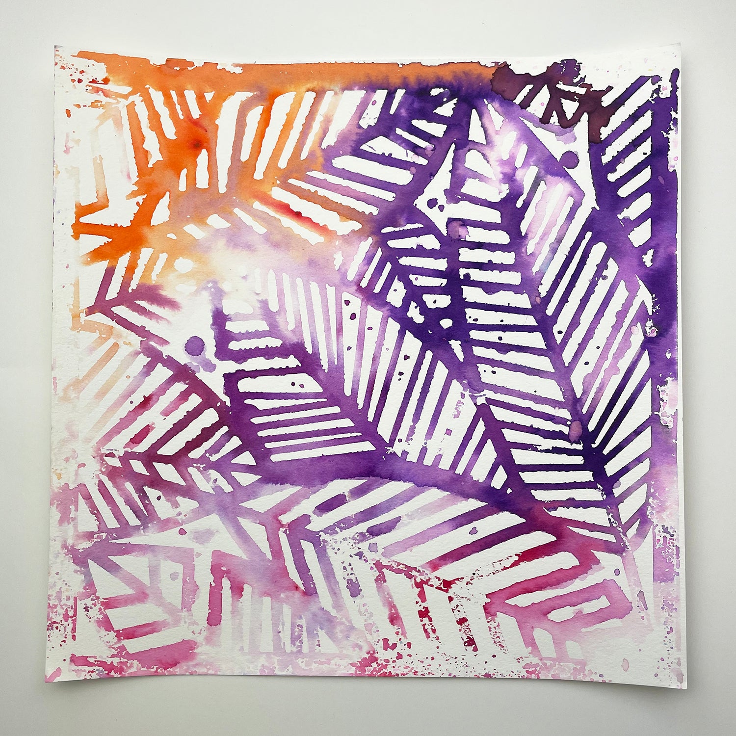 The Crafters Workshop TCW1047 Banana Leaves sjablong 6x6