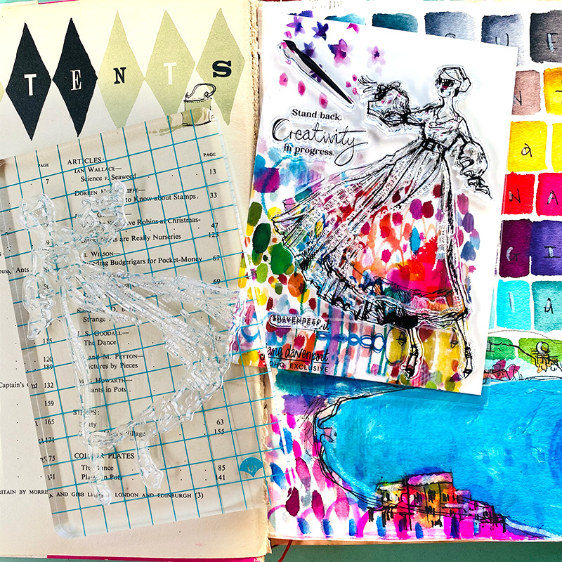 Jane Davenport Creativity in Progress stempel tekst