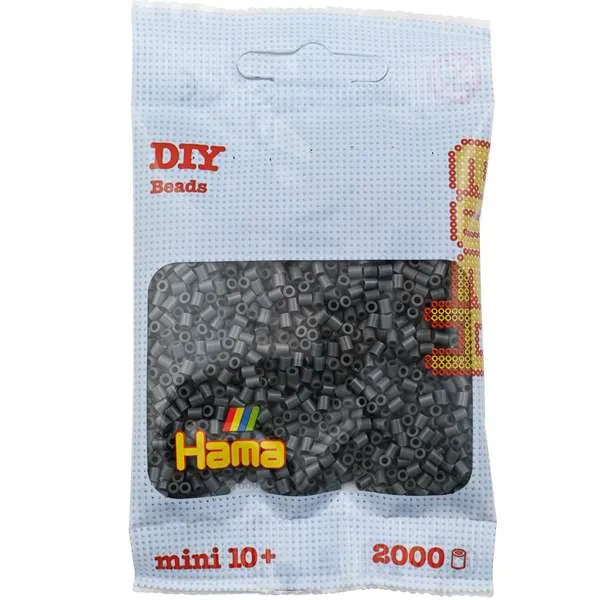 Hama Mini perler mørkegrå 2000 stk 2,5 mm