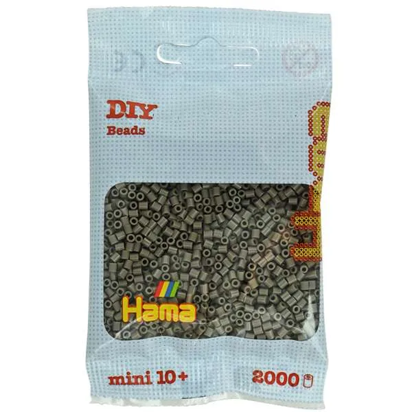 Hama Mini perler taupegrå 2000 stk 2,5 mm