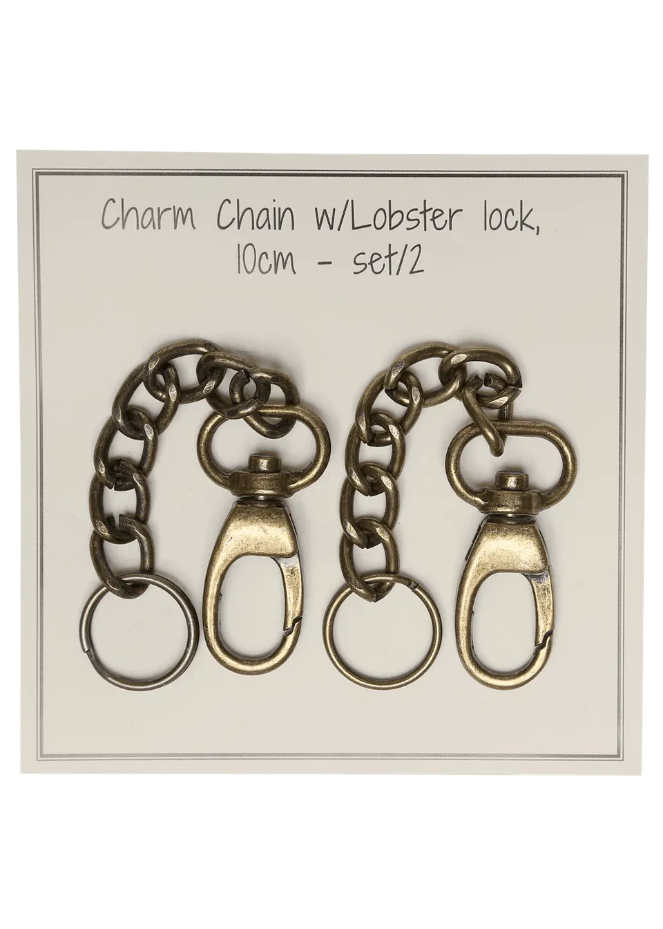 Go Handmade Charm chain anhengkjede 2-pak hummerlås