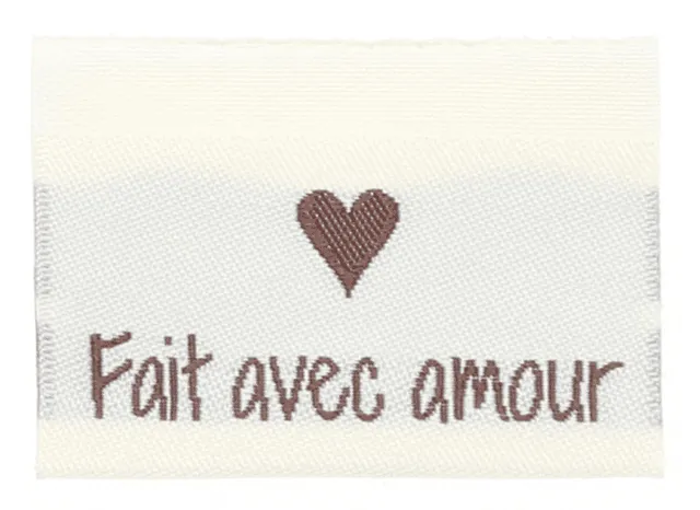 Go Handmade merkelapp fait avec amour 10 stk 35 mm