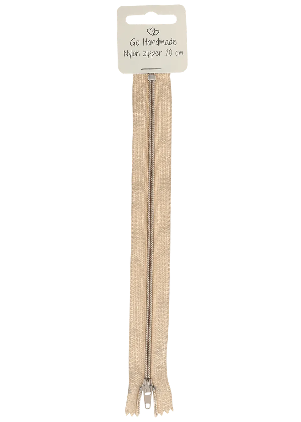 Go Handmade Glidelås nylon beige