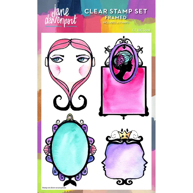 Jane Davenport Framed clear stamp stempel