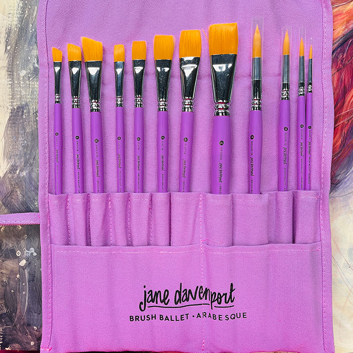 Jane Davenport Brush Ballet Arabesque penselsett akryl