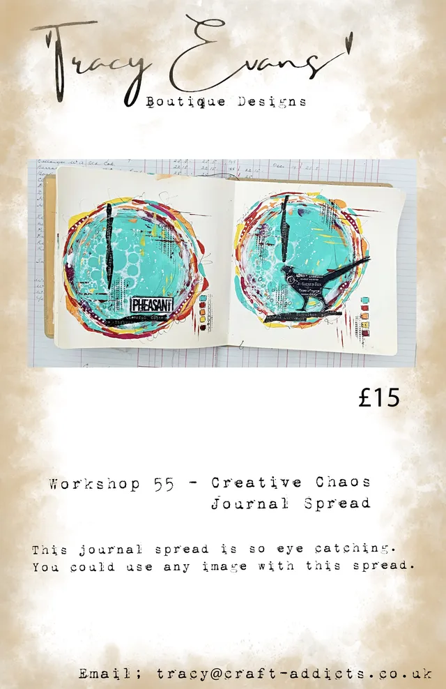 Tracy Evans Design Workshop 055 Creative Chaos nettkurs spread