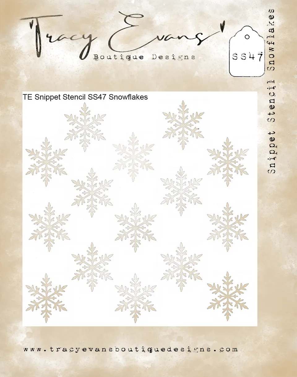 Tracy Evans Design SS047 sjablong Snowflakes 4x4 tommer