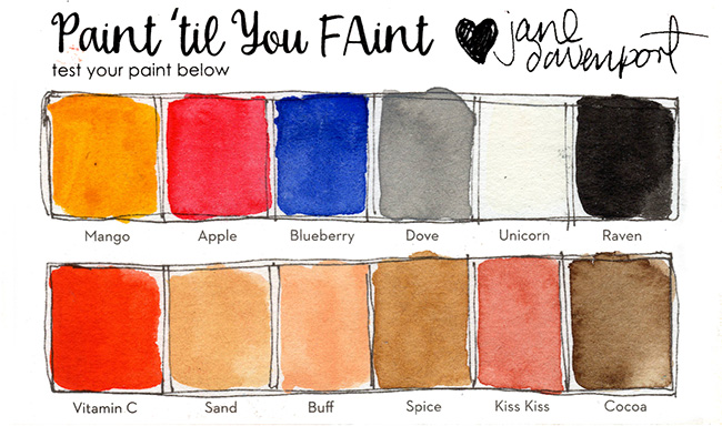 Jane Davenport Petite Palette Neutrals akvarellsett hudtoner