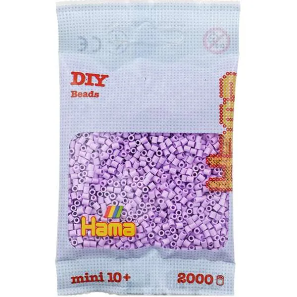 Hama Mini pastel lilla perler 2000 stk