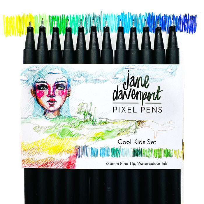 Jane Davenport Pixel Pens fineliner 36 farger presisjon