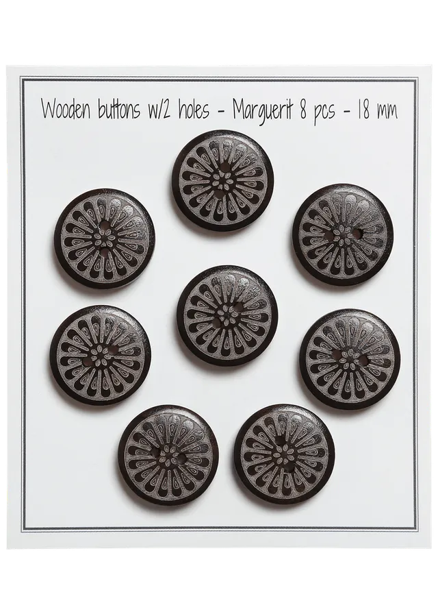Go Handmade Marguerit knapper 18 mm 8 stk