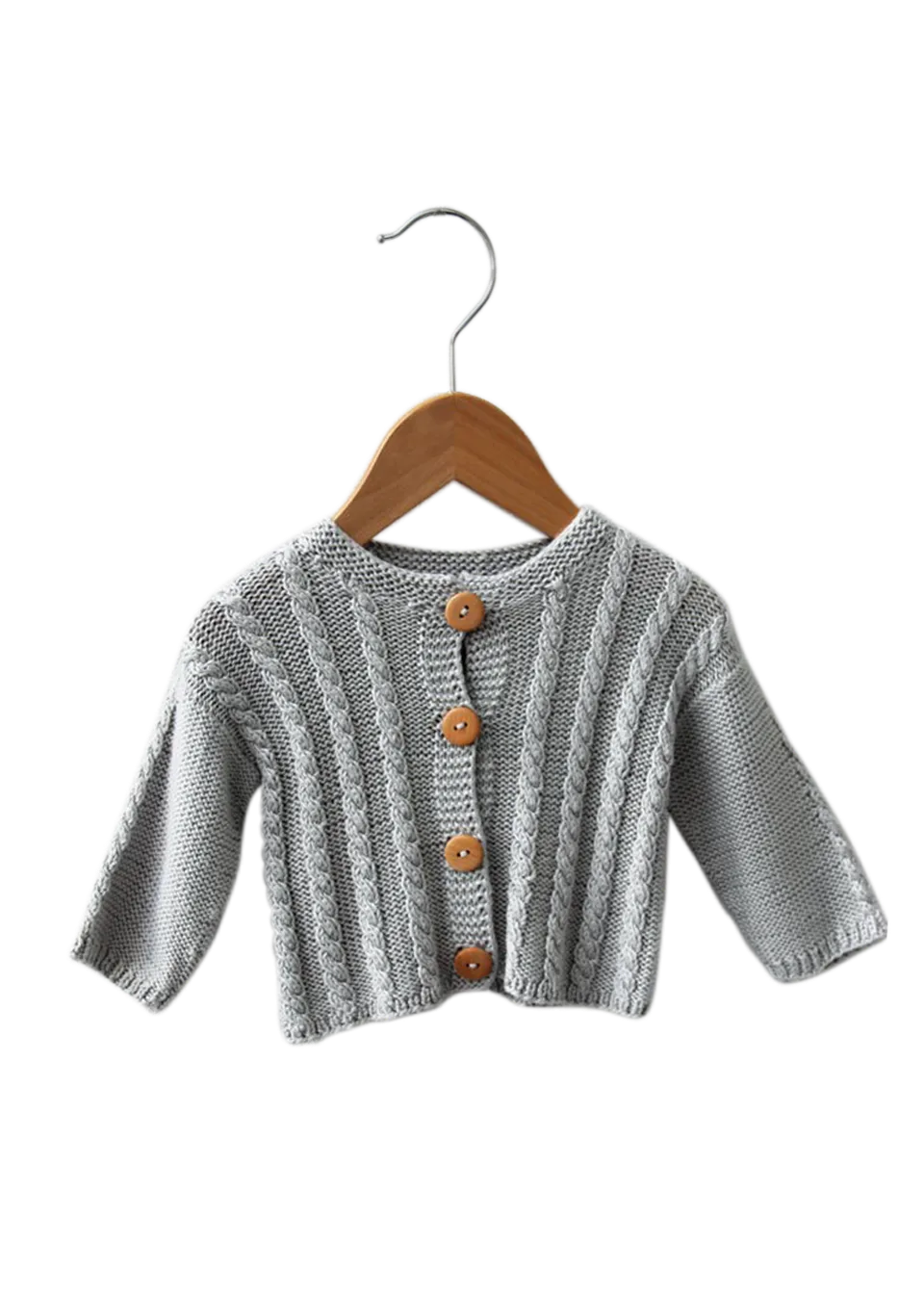 Go Handmade Cardigan Cable strikkeoppskrift 3-6 mnd