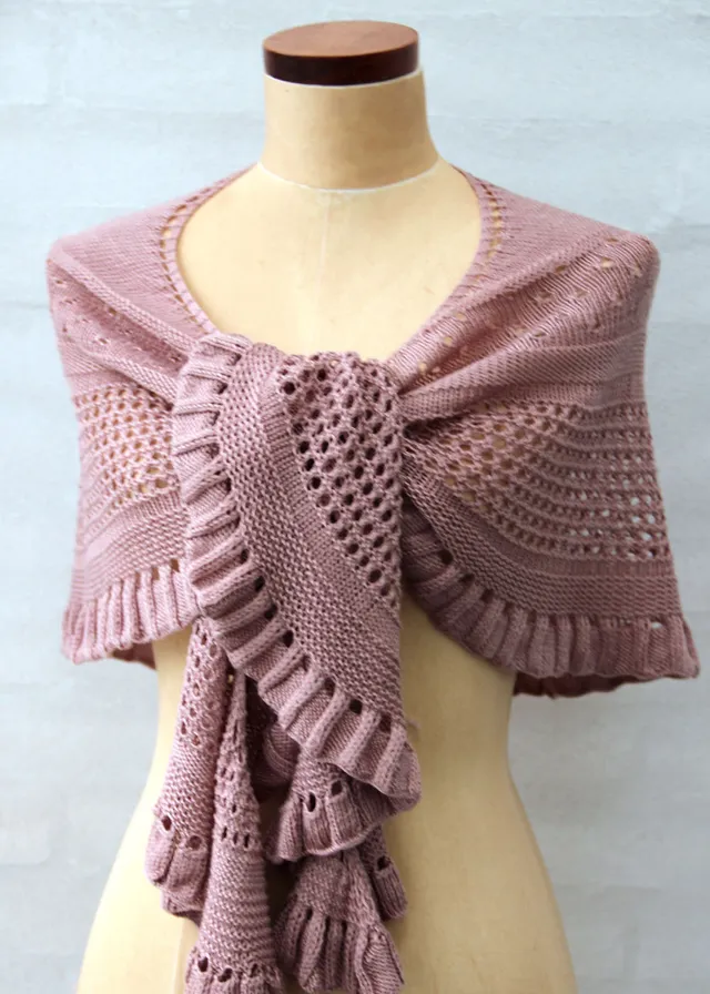 Go Handmade Tencel Dream Châle strikkeoppskrift 40x105 cm
