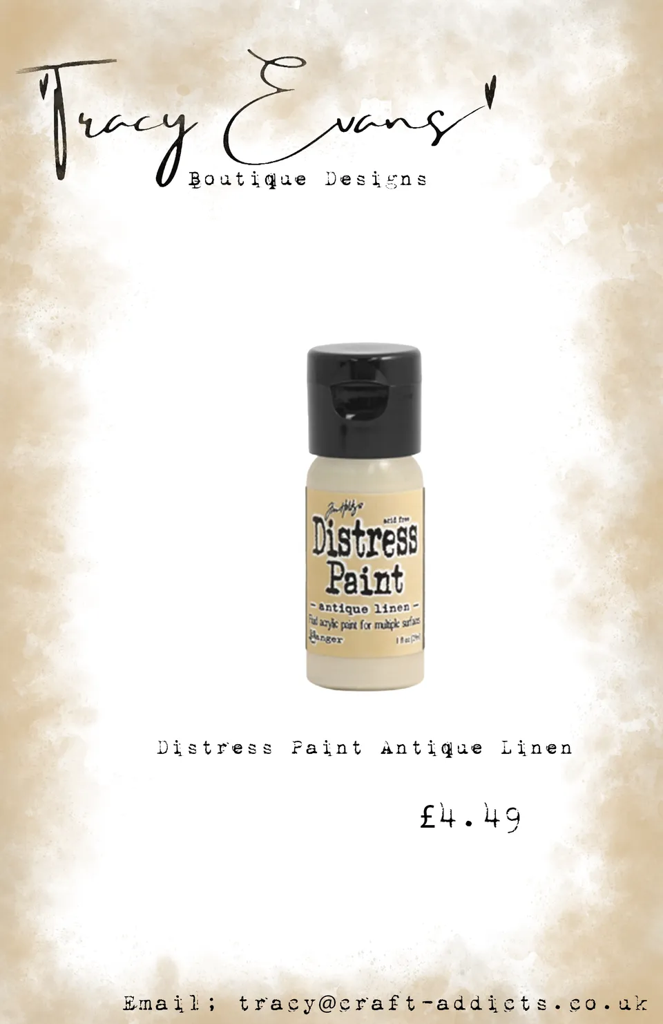 Tracy Evans DI147 distress paint antique linen
