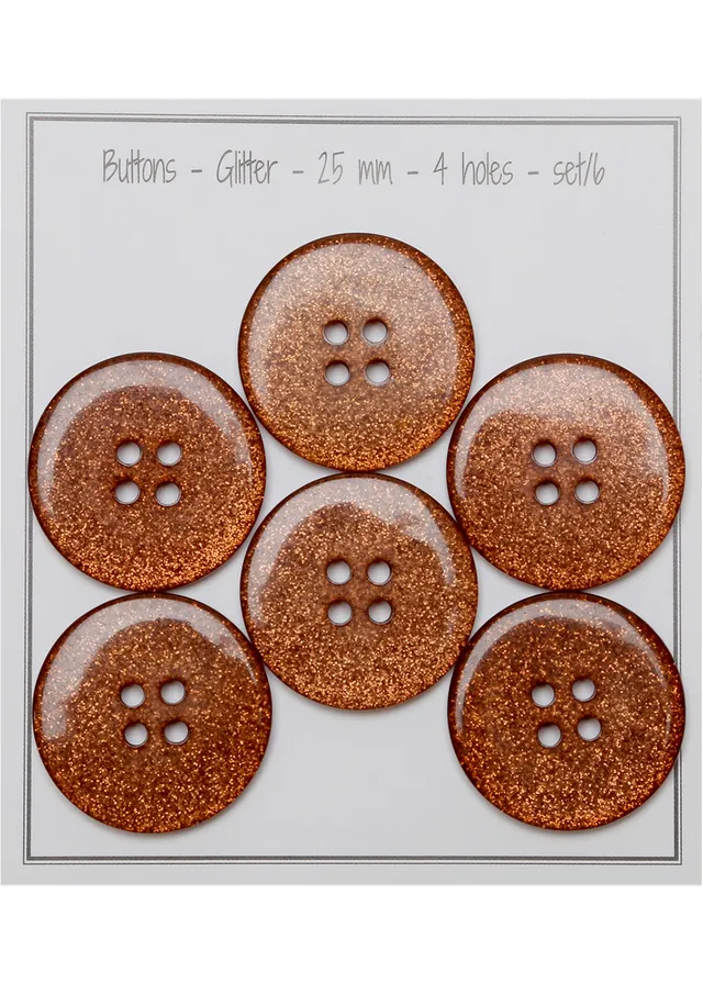 Glitter Deluxe glitterøyne 25 mm 6 stk