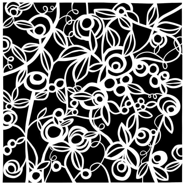 The Crafters Workshop TCW1085 sjablong Budding Vines 15x15 blomster
