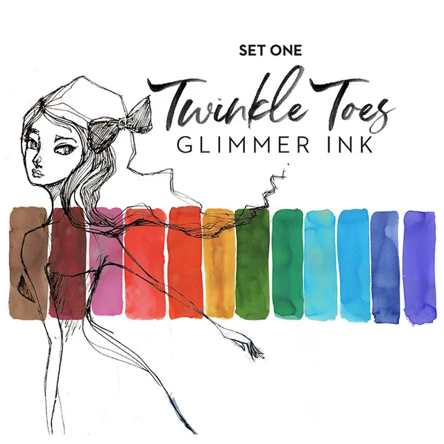 Jane Davenport Twinkle Toes Set One glimmerblekk 12 farger
