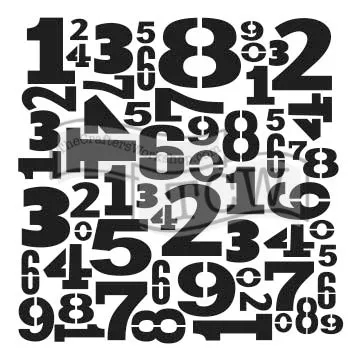 The Crafters Workshop TCW764 Number Scramble sjablong 6x6 tall