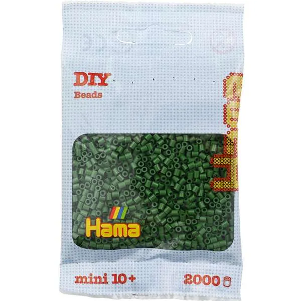 Hama Mini perler skogsgrønn ca. 2000 stk 2,5 mm