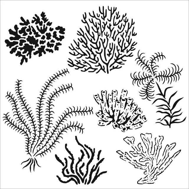 The Crafters Workshop TCW868 sjablong Gulf Coast Flora 15x15 cm