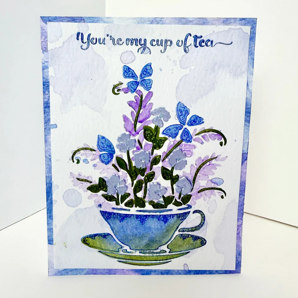 The Crafters Workshop TCW6063 Cup of Tea sjablong lagdelt A2
