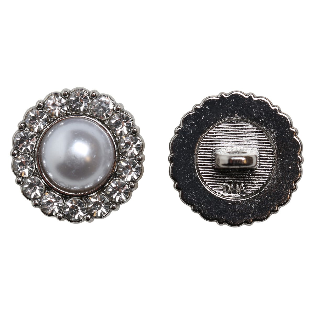 Go Handmade Diamond Pearl perleknapper 18 mm 4-pk
