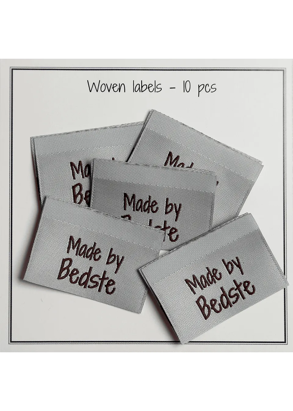 Go Handmade Made by Bedste merkelapper lyseblå 10 stk