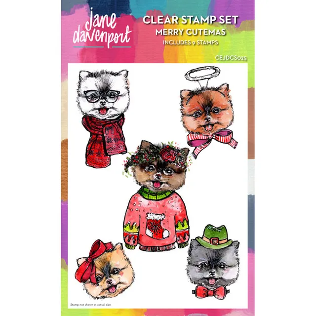 Jane Davenport Merry Cutemas stempler jul mix match