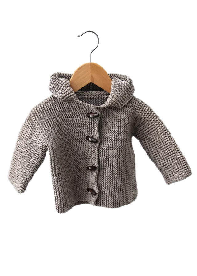Go Handmade Luvkofta strikkeoppskrift baby 3-6 mnd