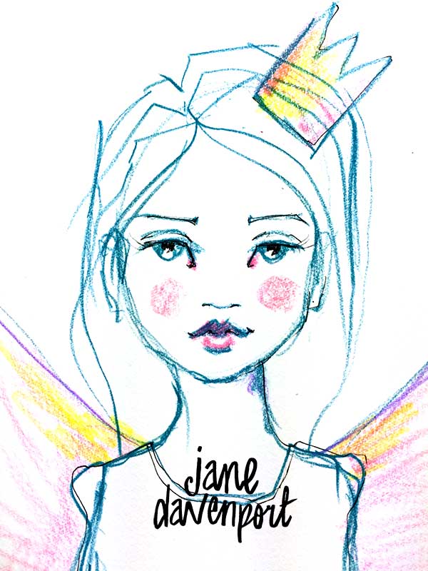 Jane Davenport Draw Happy tegnebok nybegynner
