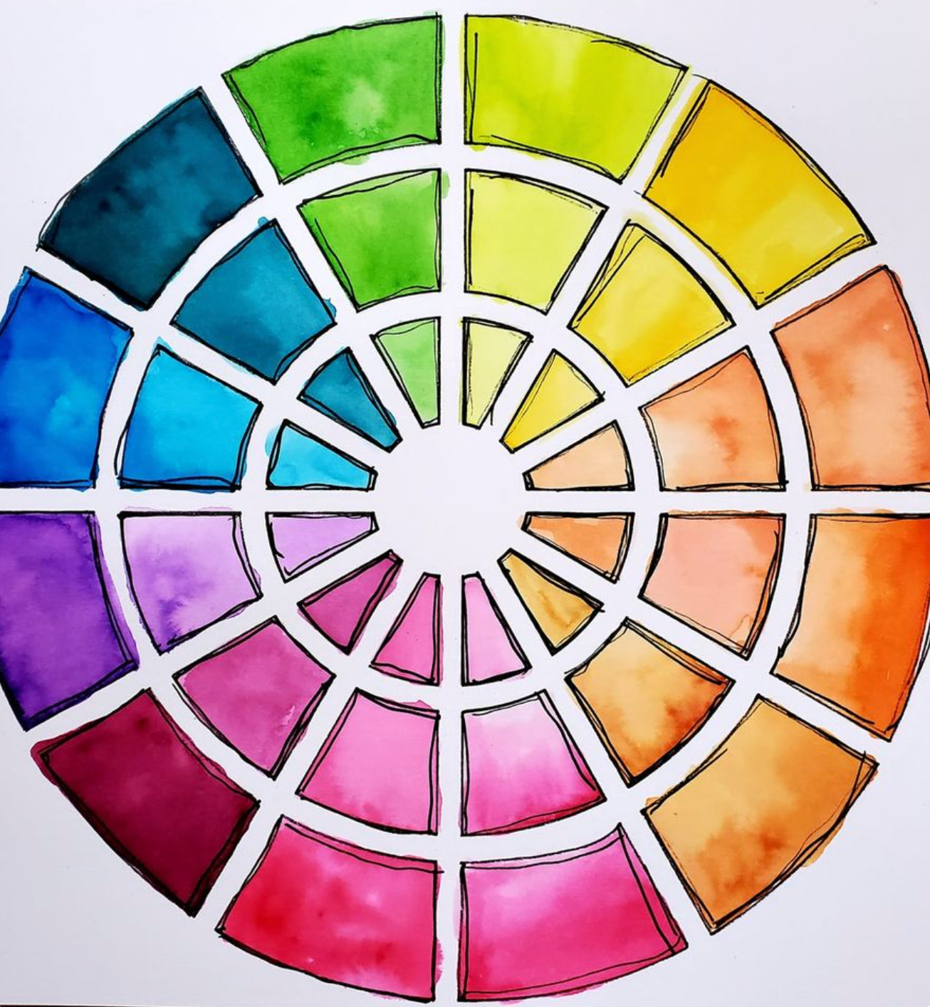 The Crafters Workshop TCW970 Color Wheel sjablong 12x12 sirkel