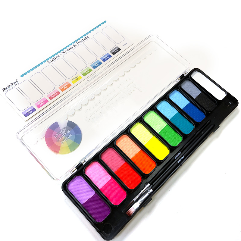 Jane Davenport LayerCake Lollies akvarellpalett neon pastell