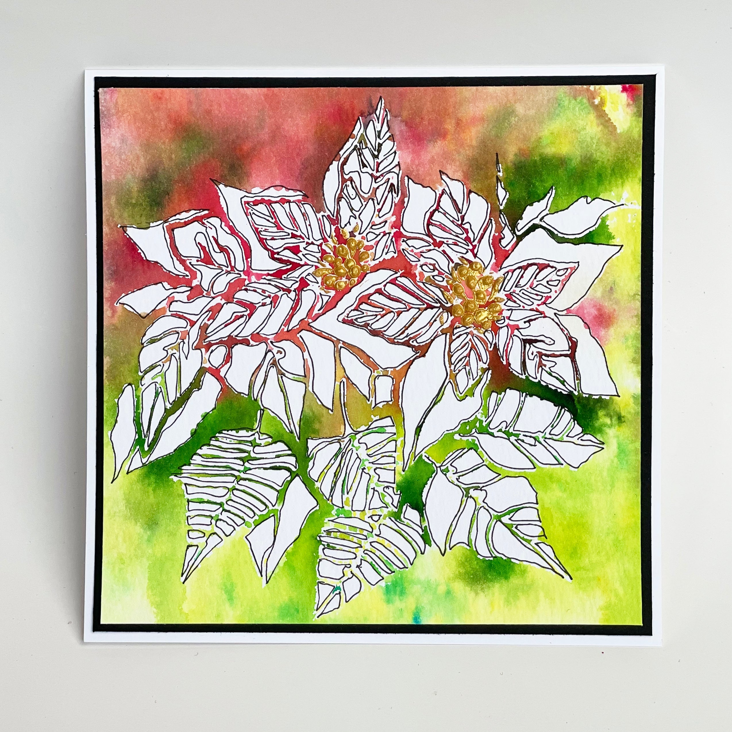 The Crafters Workshop TCW952 Poinsettia sjablong jul 6x6