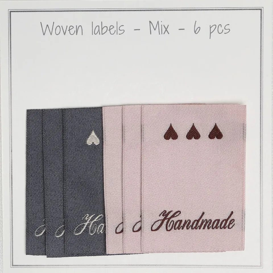 Go Handmade Handmade Hearts vevde lapper 6 stk mix