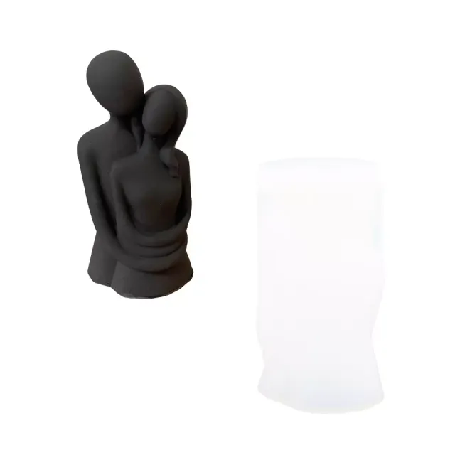 Jesmonite Lovers silikonform 13,8 cm dekor