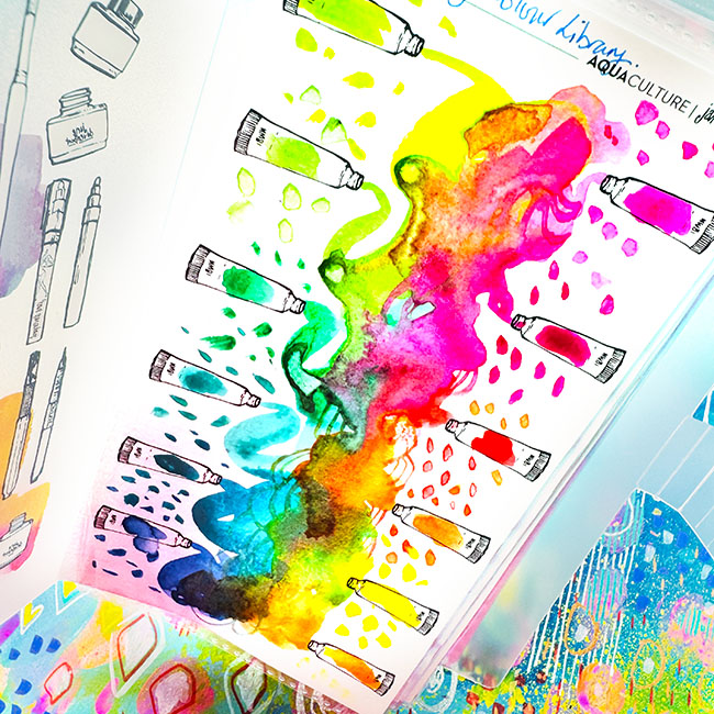 Jane Davenport INKcyclopedia Colour Catalogue prøvehefte 2-pakning