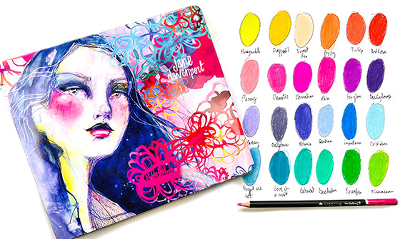 Jane Davenport Magic Wands fargeblyanter 48 stk sett