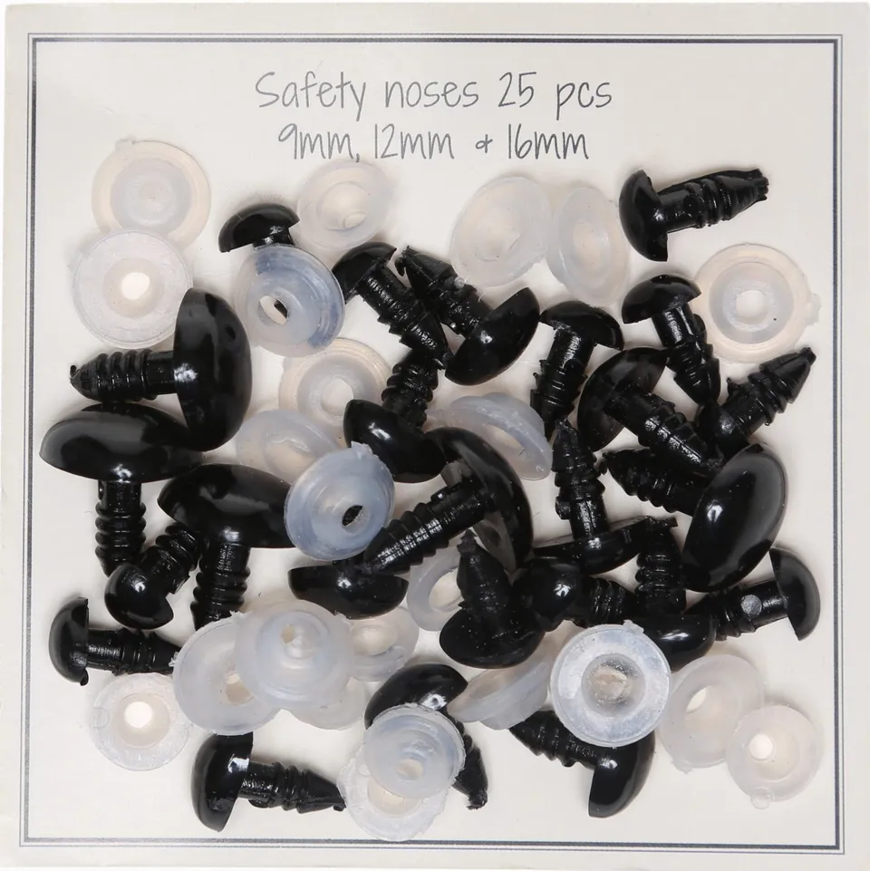 Go Handmade nese mix pakke bamseneser 25 stk svarte