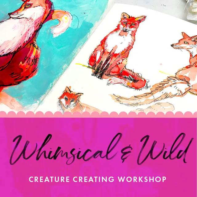Jane Davenport Whimsical and Wild nettkurs dyremaling