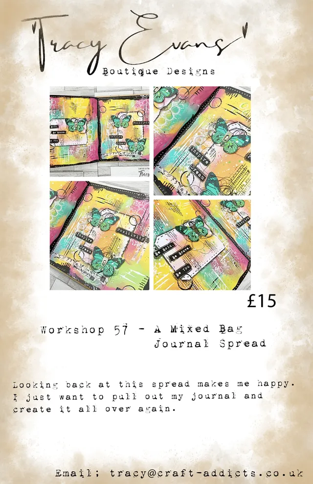 Tracy Evans Design Workshop 057 A Mixed Bag nettkurs journal