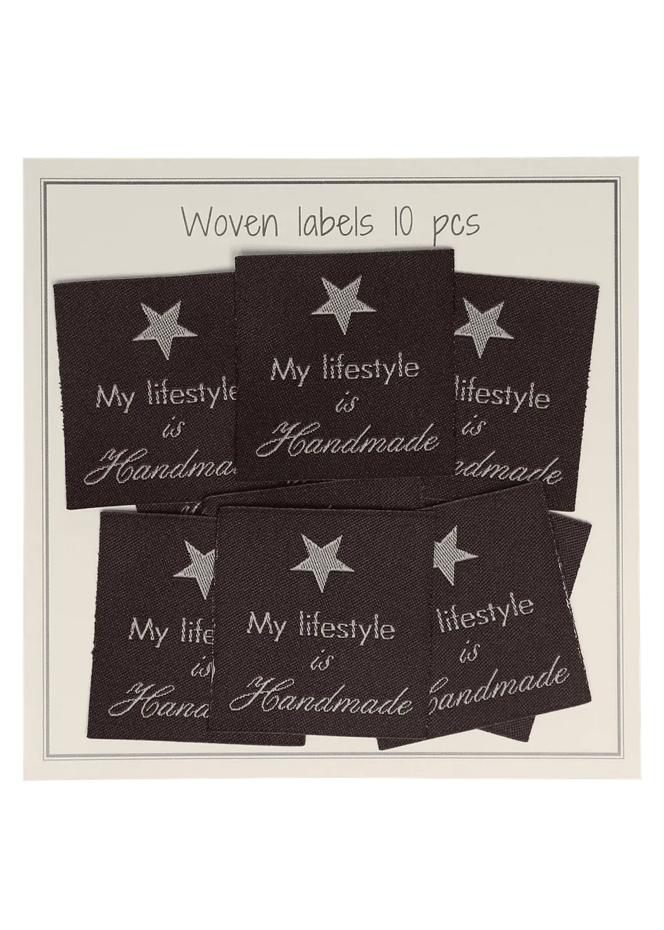 Go Handmade merkelapper my lifestyle is handmade brun 10 stk