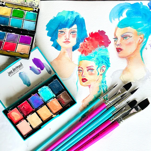 Jane Davenport Paint Brushes malepensel vegansk