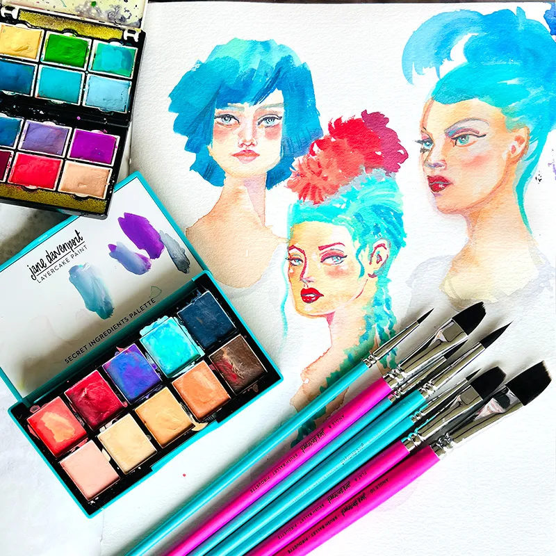 Jane Davenport Paint Brushes malepensel vegansk