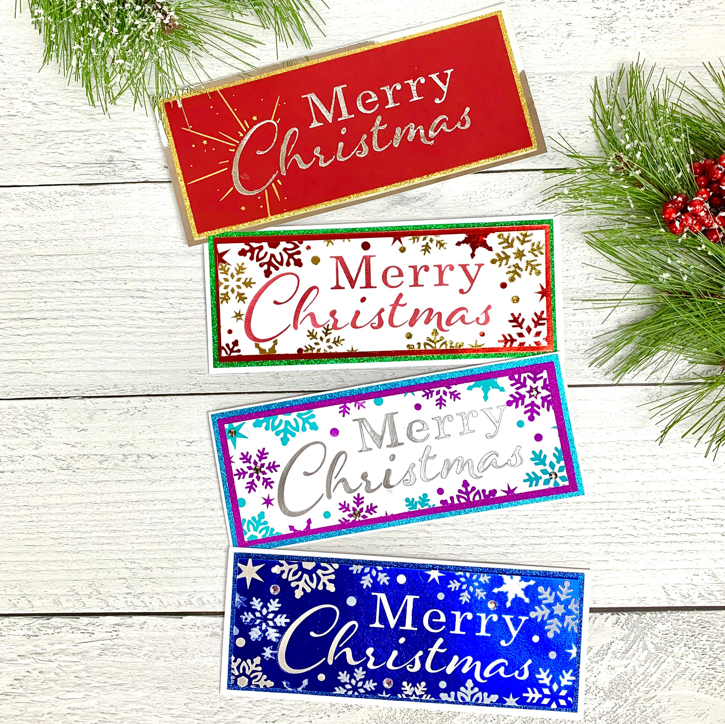 The Crafters Workshop TCW6009 Merry Snowflakes sjablong slimline
