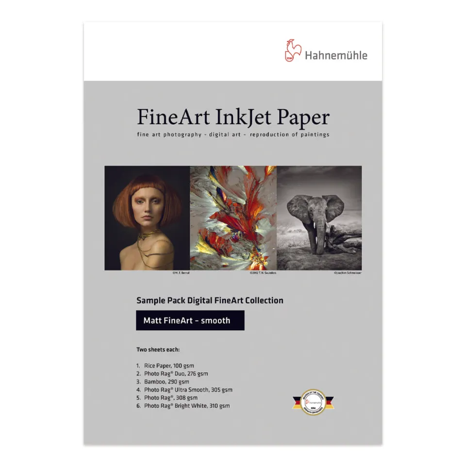 Hahnemühle Smooth digitalpapir prøvepakke A4 10 ark