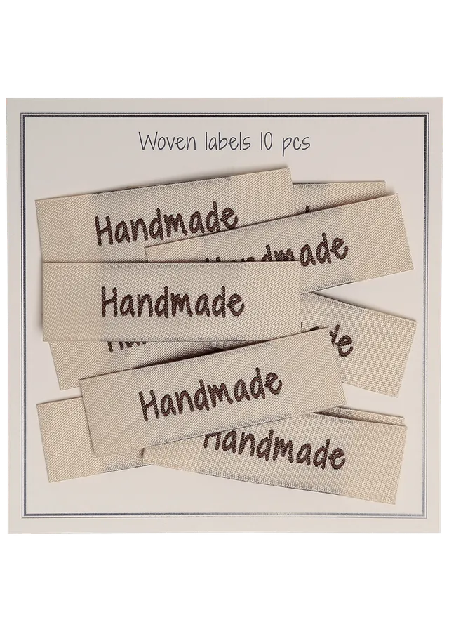 Go Handmade vevemerker beige handmade 10 stk