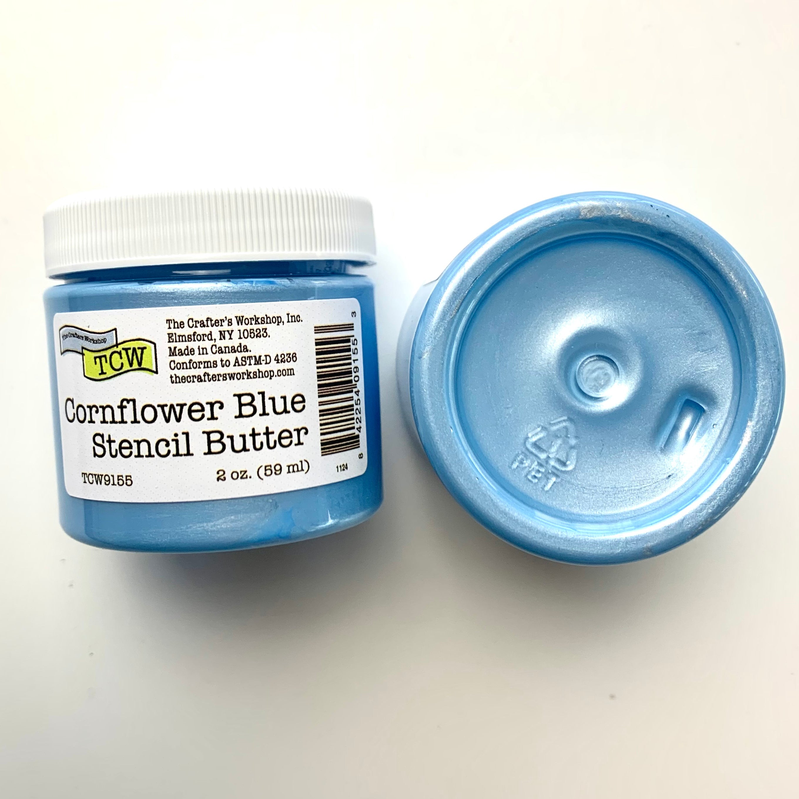 The Crafters Workshop Stencil Butter Cornflower Blue pasta 2oz blå