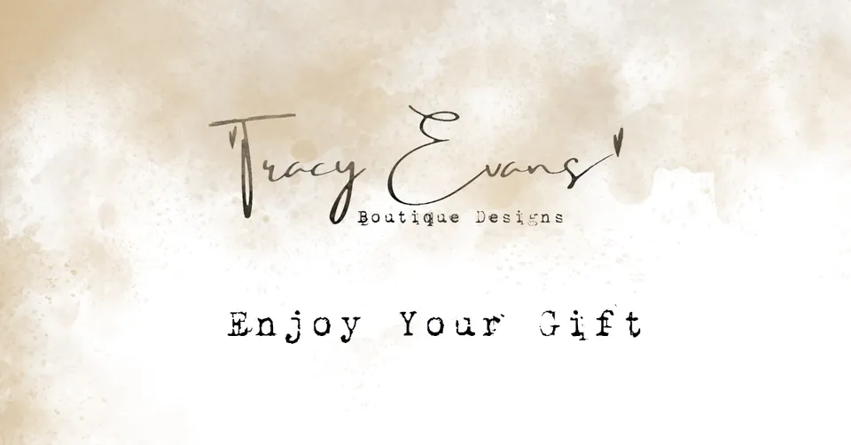 Tracy Evans Boutique Designs gavekort £10 til papirhåndverk