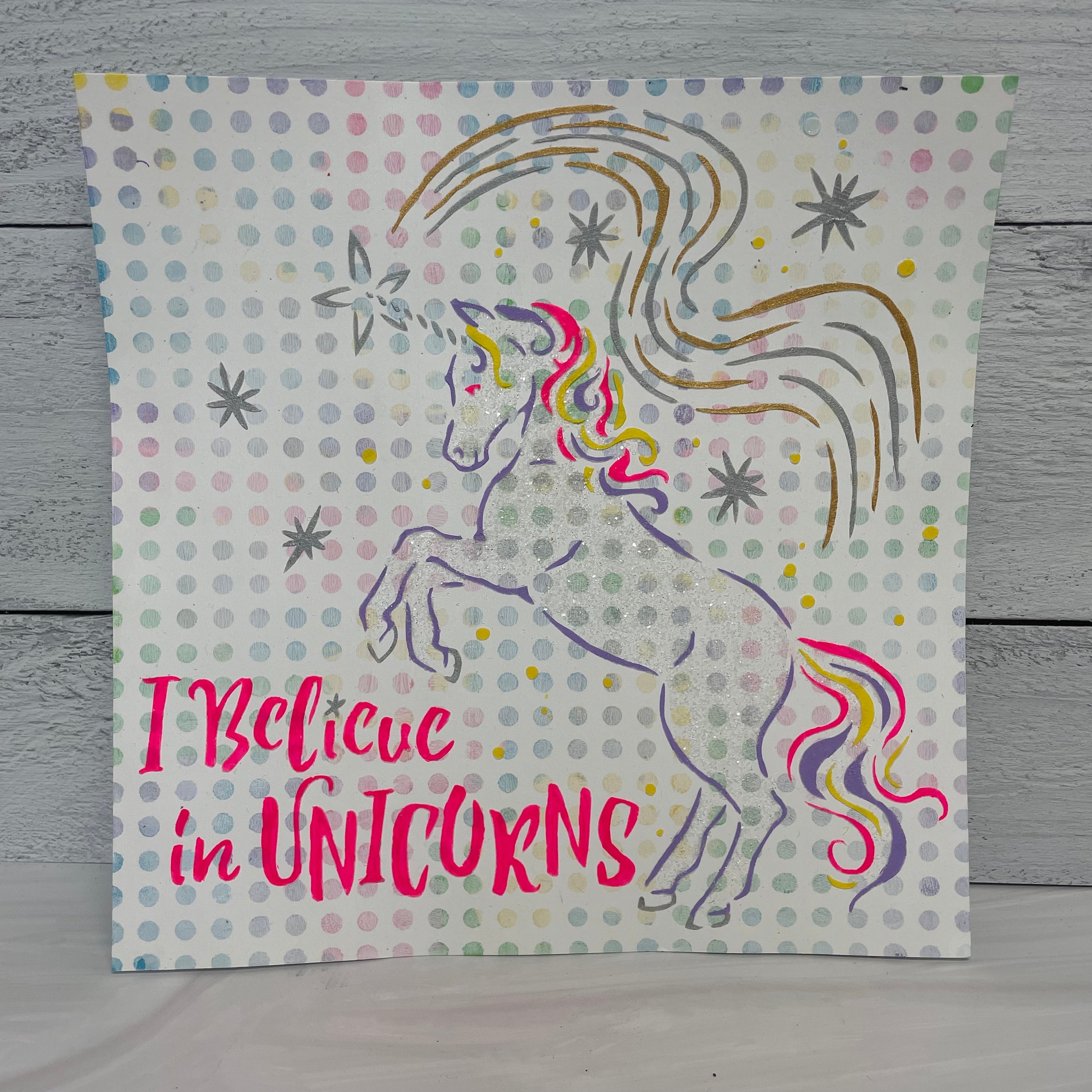 The Crafters Workshop TCW738 sjablong Unicorn 6x6 enhjørning
