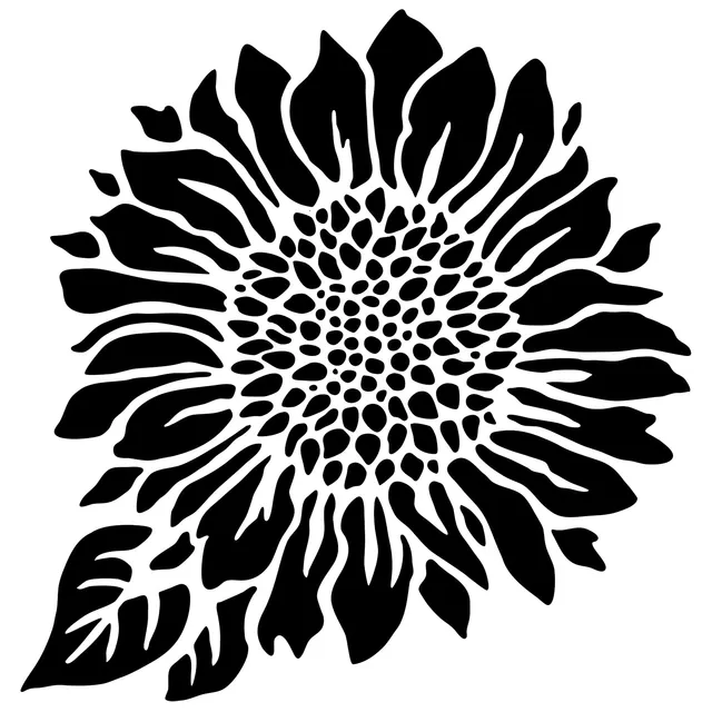 The Crafters Workshop TCW575 Joyful Sunflower sjablong 15x15
